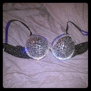 Rave stripper exotic dance bedazzled bra